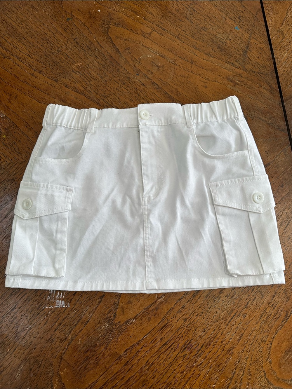 White Cargo Pocket Mini Skirt - Unbranded